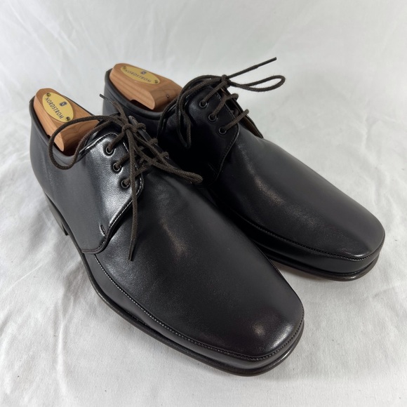 BALLY Brenzo Brown Leather Lace Up Dress Shoes Made in Switzerland Marked as 7US - Picture 5 of 14